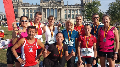 Finisher mit Medaillen